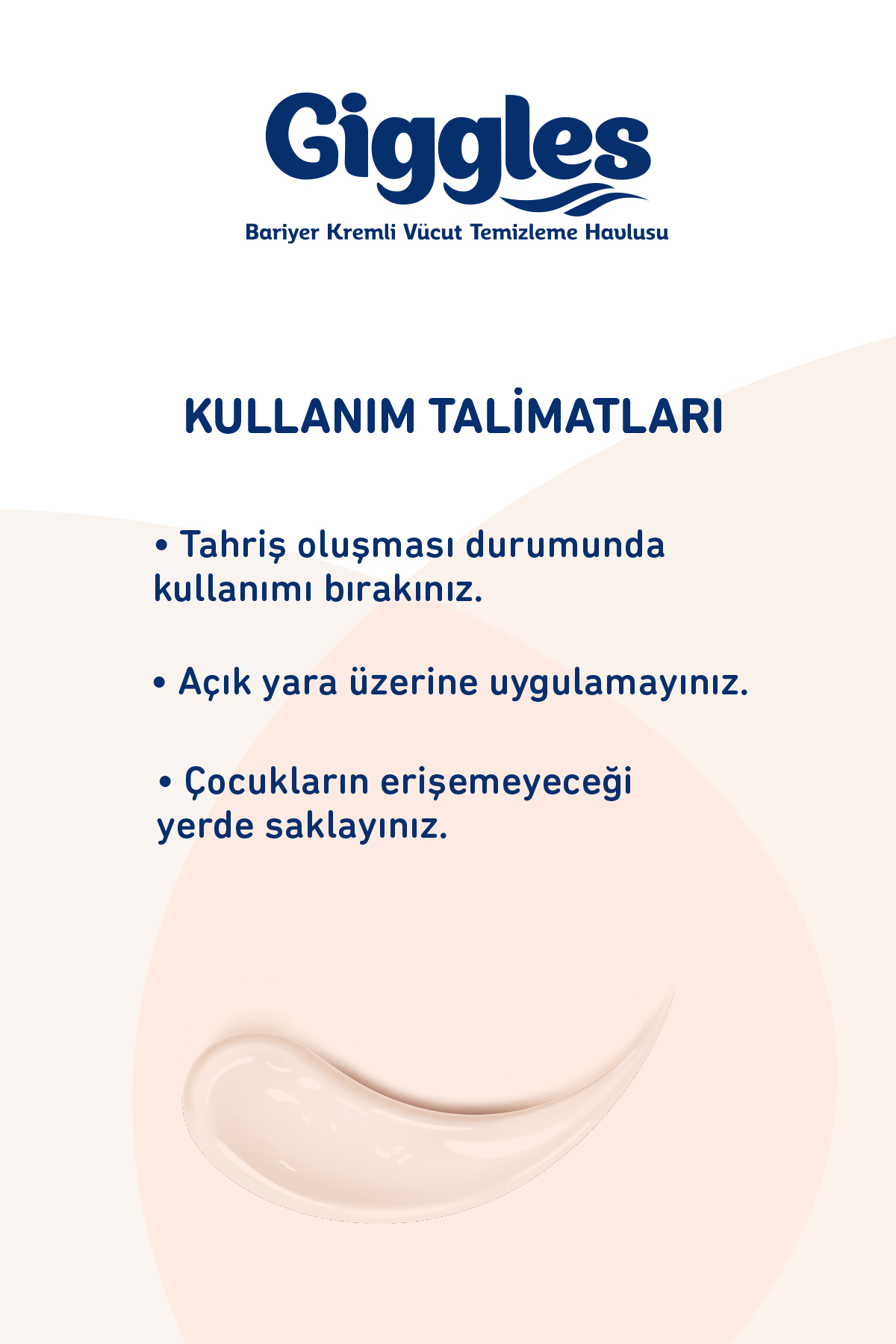 Giggles Bariyer Kremli Perine ve Vücut Temizleme ve Bakım Havlusu (12x50 Adet)